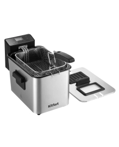 Купить Фритюрница Kitfort КТ-4054 серебристый, черный в E-mobi