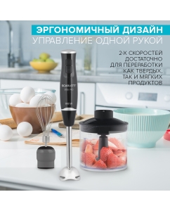 Купить Погружной блендер Scarlett SC-HB42F08 черный  в E-mobi