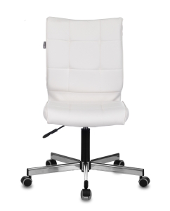 Купить Кресло Бюрократ CH-330M белый Lincoln 100 эко.кожа крестовина металл хром  в E-mobi