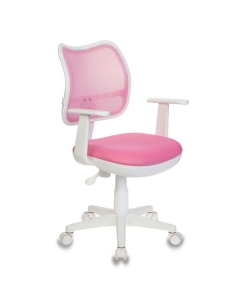 Купить Кресло детское Бюрократ Ch-W797, на колесиках, сетка/ткань, розовый [ch-w797/pk/tw-13a] в E-mobi