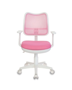 Купить Кресло детское Бюрократ Ch-W797, на колесиках, сетка/ткань, розовый [ch-w797/pk/tw-13a]  в E-mobi