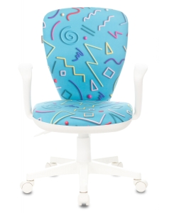 Купить Кресло детское Бюрократ KD-W10AXSN, обивка: ткань, цвет: голубой  в E-mobi