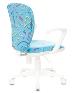 Купить Кресло детское Бюрократ KD-W10AXSN, обивка: ткань, цвет: голубой  в E-mobi
