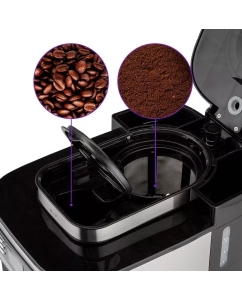 Купить Кофемашина автоматическая Kitfort КТ-781 серебристый  в E-mobi