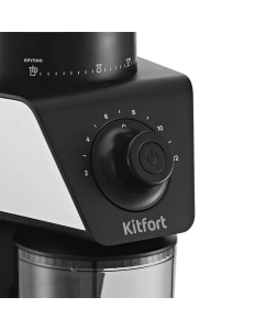 Купить Кофемолка Kitfort КТ-7245 черный, серый  в E-mobi