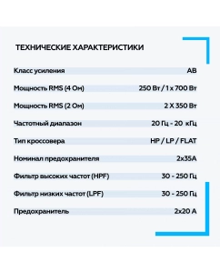 Купить Усилитель автомобильный EDGE EDBX350.2-E1  в E-mobi