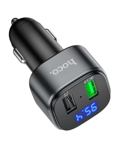 Купить FM-трансмиттер с быстрой зарядкой / Hoco E67 / черный  в E-mobi