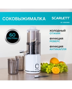 Купить Соковыжималка шнековая Scarlett SC-JE50S63 400 Вт белый в E-mobi