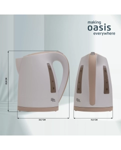 Купить Чайник электрический making oasis everywhere K-3PWI 1.7 л бежевый, белый  в E-mobi