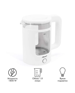 Купить Чайник электрический Atlanta ATH-2474 1.8 л белый  в E-mobi