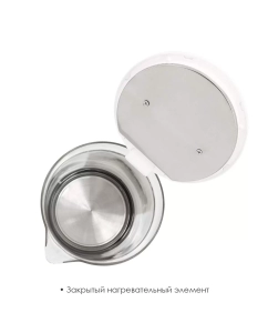 Купить Чайник электрический Atlanta ATH-2474 1.8 л белый  в E-mobi