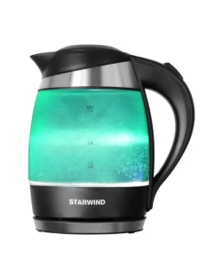 Купить Чайник электрический Starwind SKG2219 1.8л бирюзовый/черный в E-mobi