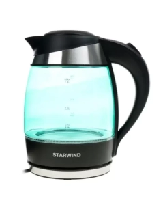 Купить Чайник электрический Starwind SKG2219 1.8л бирюзовый/черный  в E-mobi