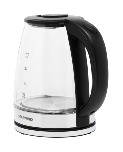 Купить Чайник электрический STARWIND SKG2050 1.8 л прозрачный, серебристый, черный, голубой  в E-mobi