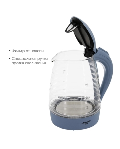 Купить Чайник электрический Atlanta ATH-2467 1.7 л голубой  в E-mobi