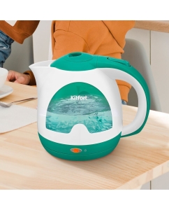 Купить Чайник электрический Kitfort КТ-6607-2 1 л зеленый, белый  в E-mobi