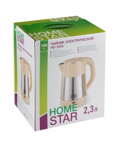 Купить Чайник электрический HomeStar HS-1055 2.3 л бежевый  в E-mobi
