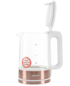 Купить Электрочайник Kraft KF-KG1708WBZ 1,7 л бело-бронзовый  в E-mobi