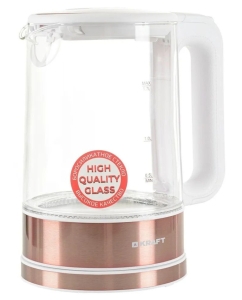 Купить Электрочайник Kraft KF-KG1708WBZ 1,7 л бело-бронзовый  в E-mobi