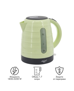 Купить Чайник электрический Atlanta ATH-2375 1.7 л зеленый  в E-mobi