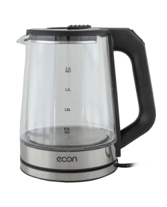 Купить Чайник электрический ECON ECO-2050KE 2 л серебристый, черный в E-mobi