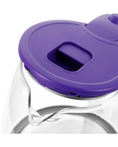 Купить Чайник электрический KitFort КТ-6167, 2200Вт, белый и фиолетовый  в E-mobi