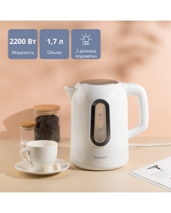 Купить Чайник электрический Galaxy GL0212 1.7 л белый в E-mobi