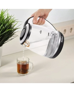 Купить Чайник электрический Kitfort КТ-6199 2 л прозрачный, черный  в E-mobi