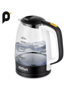 Купить Чайник электрический Kitfort КТ-6632 1.7 л черный, белый, прозрачный в E-mobi