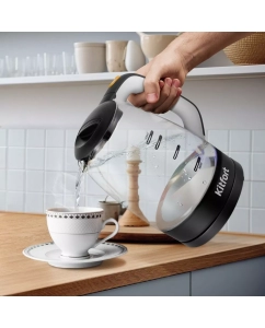 Купить Чайник электрический Kitfort КТ-6632 1.7 л черный, белый, прозрачный  в E-mobi