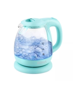 Купить Чайник электрический KITFORT КТ-653-1 1 л голубой, прозрачный в E-mobi
