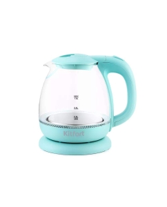 Купить Чайник электрический KITFORT КТ-653-1 1 л голубой, прозрачный  в E-mobi