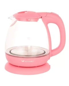 Купить Чайник электрический KITFORT КТ-653-2 1 л розовый, прозрачный  в E-mobi