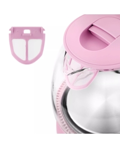 Купить Чайник электрический KITFORT КТ-653-2 1 л розовый, прозрачный  в E-mobi