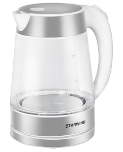 Купить Чайник электрический STARWIND SKG2011 1.7 л белый, серебристый, прозрачный в E-mobi