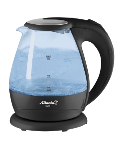 Купить Чайник электрический Atlanta ATH-2460 1.5 л черный, прозрачный в E-mobi