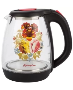Купить Чайник электрический Матрёна MA-008 1.8 л черный, прозрачный в E-mobi