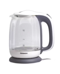 Купить Чайник электрический Sonnen KT-1792 1.7 л белый, серый, прозрачный в E-mobi