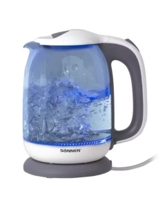 Купить Чайник электрический Sonnen KT-1792 1.7 л белый, серый, прозрачный  в E-mobi