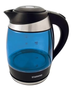 Купить Чайник электрический STARWIND SKG2216 1.8 л синий, черный в E-mobi