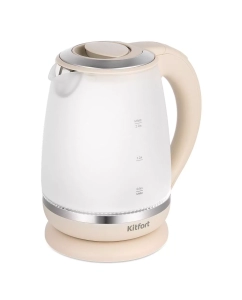 Купить Чайник электрический Kitfort КТ-6601 2 л бежевый, прозрачный в E-mobi