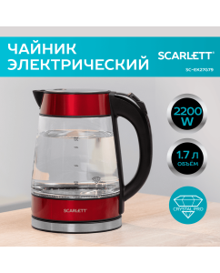Купить Чайник электрический Scarlett SC-EK27G79 1.7 л красный в E-mobi