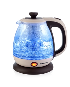 Купить Чайник электрический Brayer BR1046 1 л бежевый, коричневый, прозрачный  в E-mobi