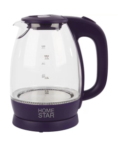 Купить Чайник электрический HomeStar HS-1012 1.7 л фиолетовый, прозрачный  в E-mobi