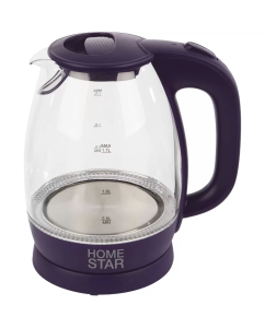 Купить Чайник электрический HomeStar HS-1012 1.7 л фиолетовый, прозрачный  в E-mobi