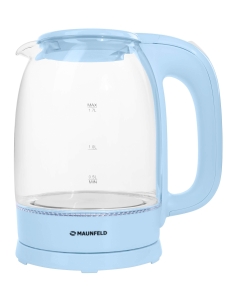 Купить Чайник электрический MAUNFELD MGK-613BL 1.7 л голубой, прозрачный в E-mobi