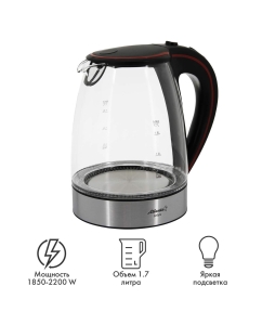 Купить Чайник электрический Atlanta ATH-691 1.7 л черный  в E-mobi