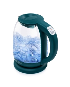 Купить Чайник электрический Kitfort KT-640-4 1.7 л зеленый, прозрачный в E-mobi