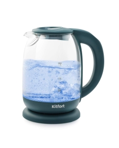 Купить Чайник электрический Kitfort KT-640-4 1.7 л зеленый, прозрачный  в E-mobi