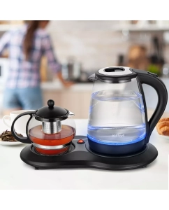 Купить Чайник электрический Kitfort КТ-6178 2 л черный, прозрачный  в E-mobi